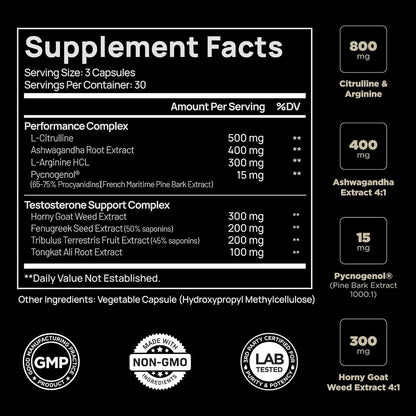 Tongkat Ali Herbal Supplement Capsules